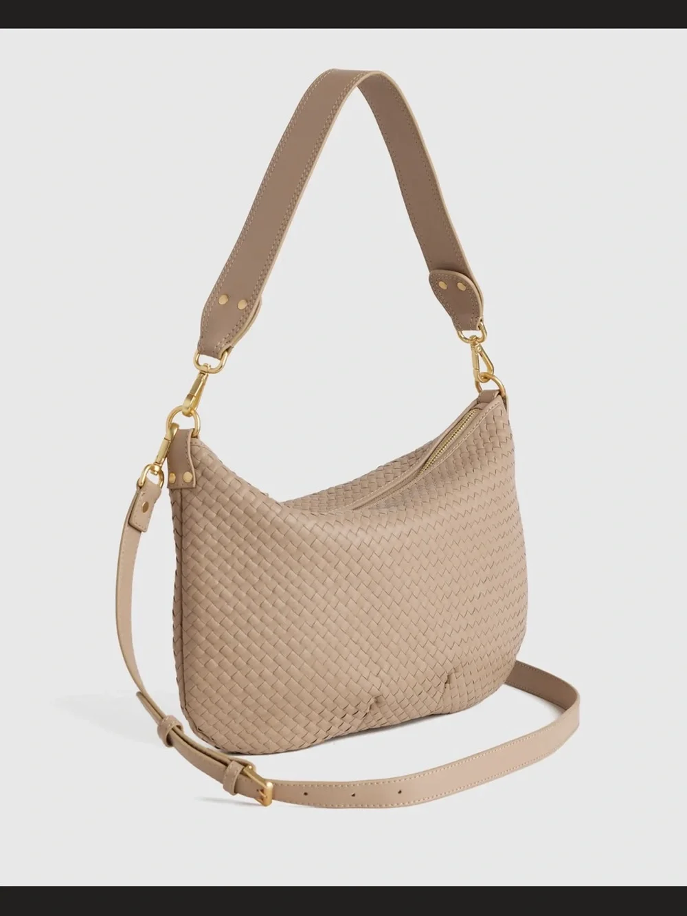 Sloane Handwoven Shoulder Bag - Taupe